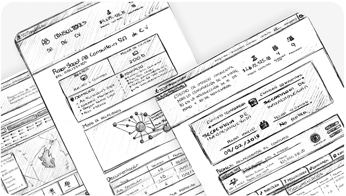 Bocetos del proyecto Infraestructura Abierta